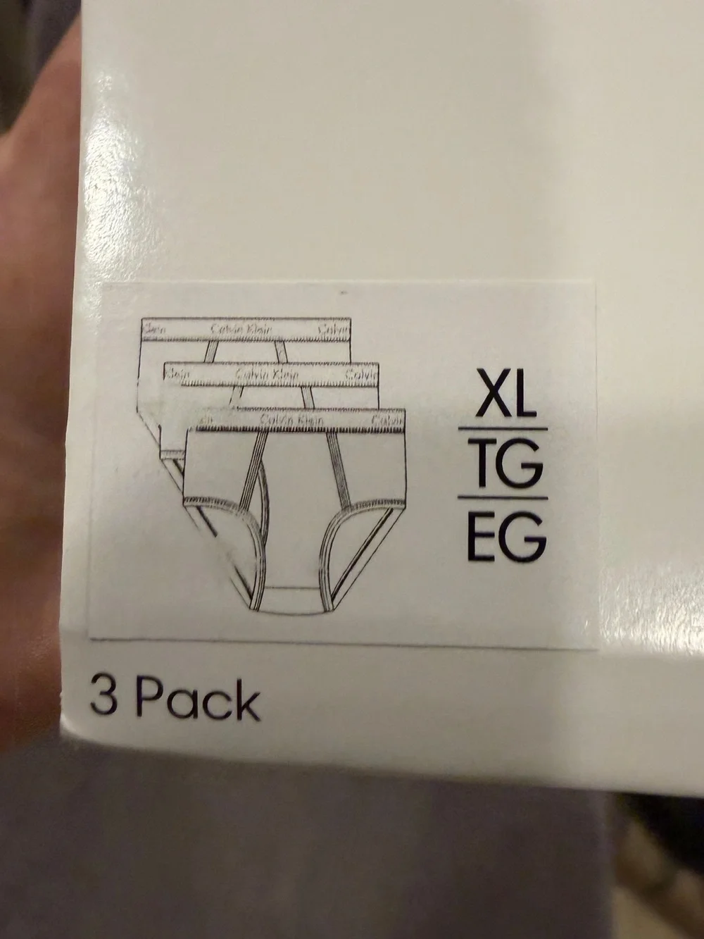 Calvin Klein Size XL White‎ 100% Cotton Men’s Classic Fit Briefs - 3 Pack